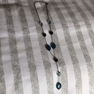 Blue and black silver costume jewelry